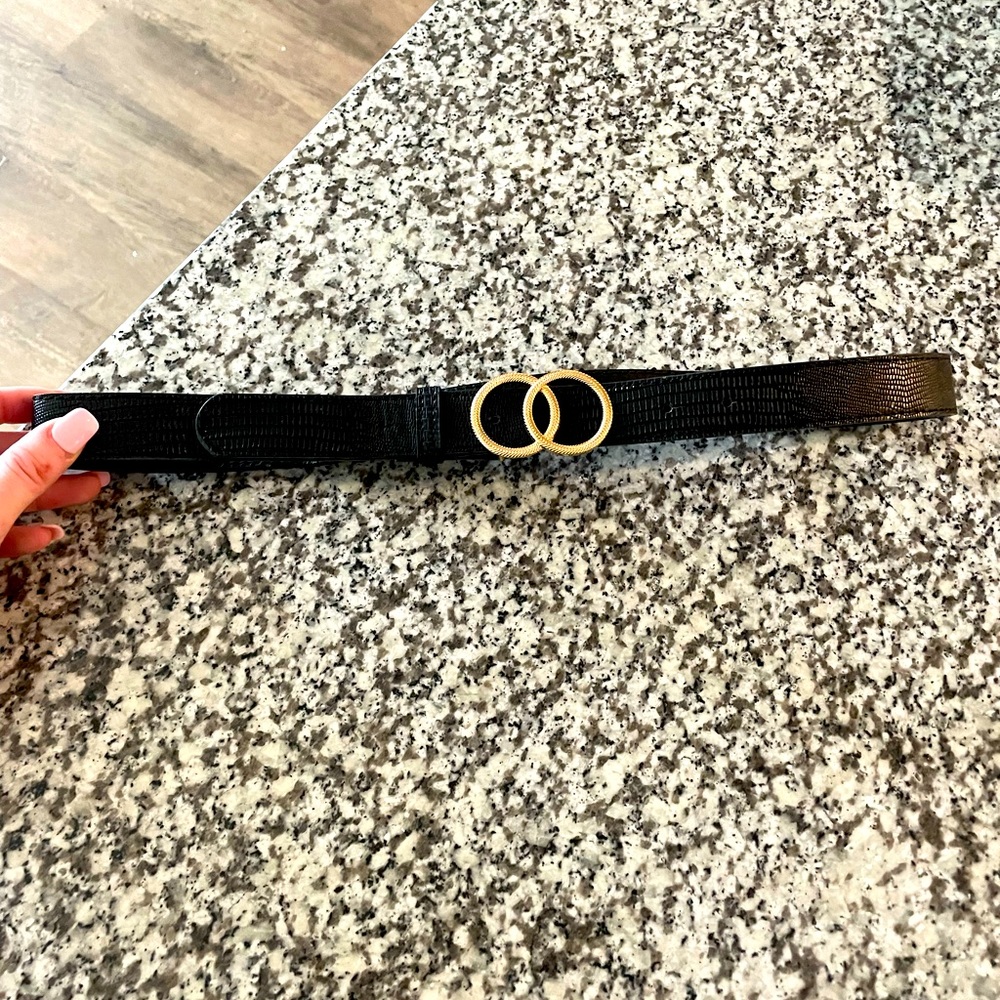 SHEIN Faux Snakeskin Leather Belt
